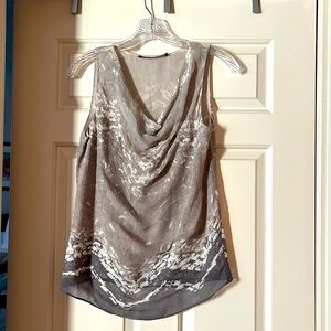 French.Silk Blouse, Cowl Neck in Neutral Beiges-Comptoir des Cotonniers